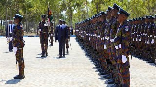 PRESIDENT RUTO'S ARRIVAL AND INSPECTION OF GUARD OF HONOUR DURING KDF PASS-OUT PARADE IN ELDORET!