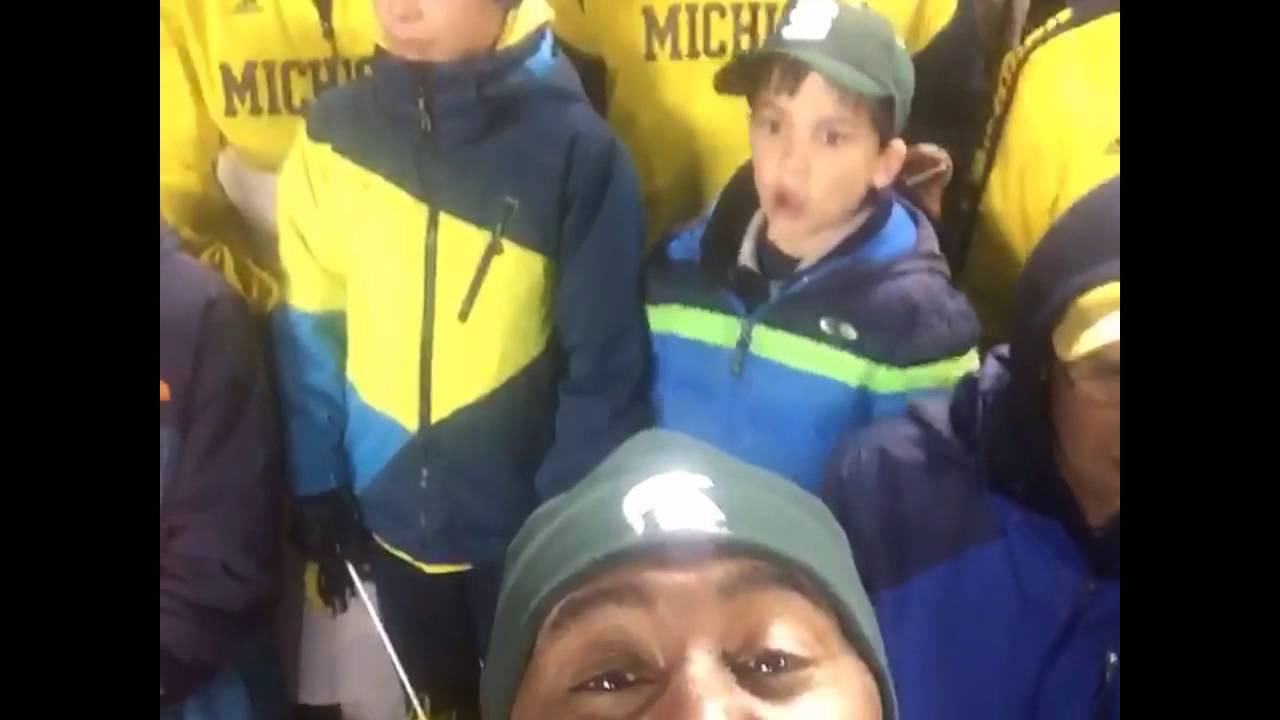 Michigan State University fan reacts to win. Video goes viral. YouTube