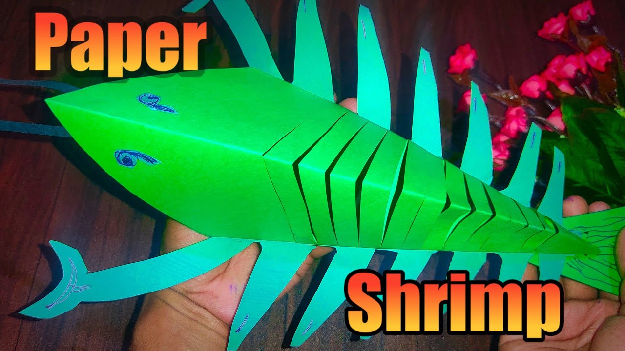 origami paper shrimp making idea