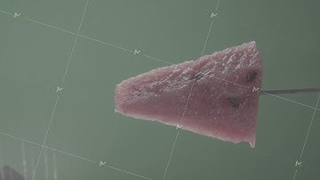 Watermelon rotating with loop on green screen for chroma key