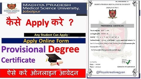 Mpmsu provisional degree, mpmsu jabalpur university, Mpmsu online degree