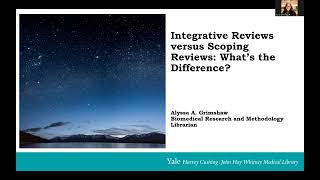 Integrative Reviews Versus Scoping Reviews