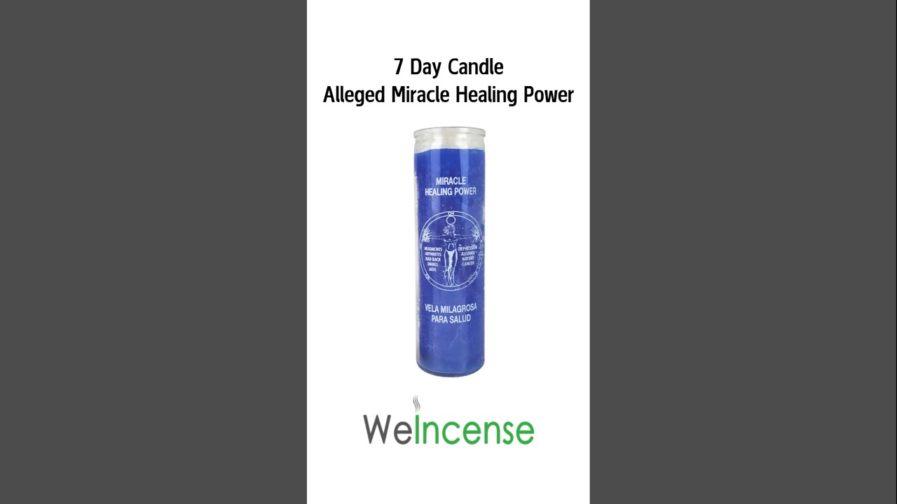 7 Day Candle Blue Alleged Miracle Healing Power 