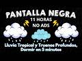 Duerme Profundo con Sonidos Naturales Lluvia y Truenos para Dormir - PANTALLA NERGA - 3 HORAS