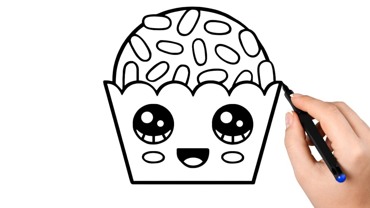 COMO DESENHAR UM BRIGADEIRO FOFO KAWAII - PASSO A PASSO - YouTube
