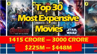 TOP 30 Most Expensive Movies in the world📝🎬🎥