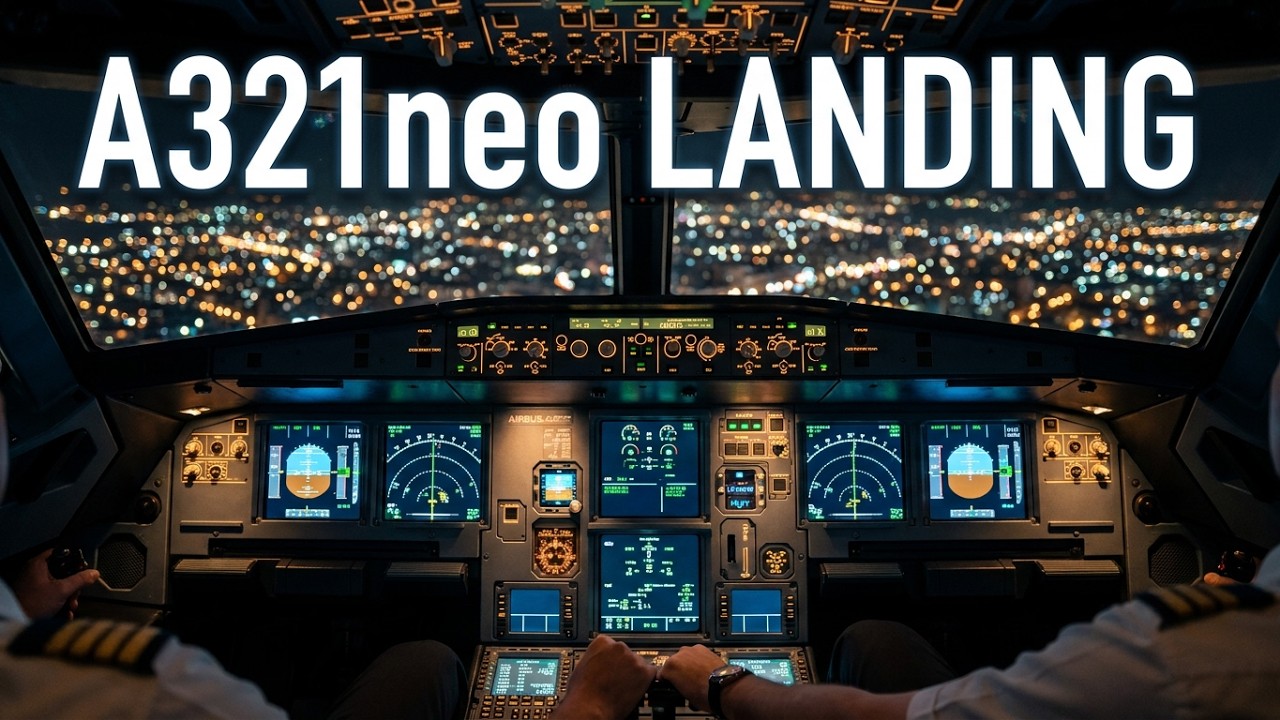 ナビジョン　レチノアドレス Pilot POV: A321neo Night ILS Landing in Yerevan (UDYZ) 🌃 - YouTube