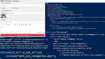 60. Create Edit Product Category Page Using PHP & MySQL