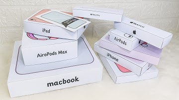 [💸 paper diy 💸]Apple Products Unboxing | iPhone, iPad, MacBook |ASMR