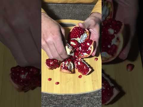 اسرع طريقة تقطيع رمان طريقة سهله جدا