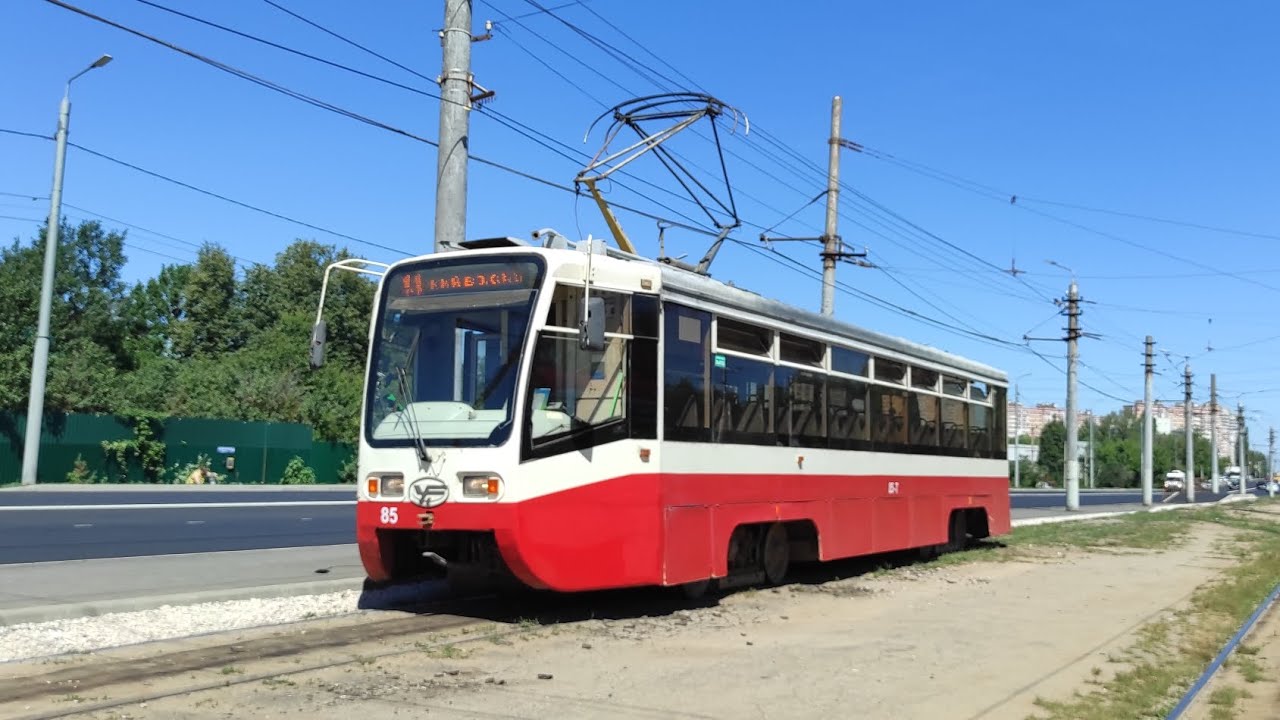 Тула! Поездка №18 на трамвае 71-619А (КТМ-19А) по всему маршруту №14