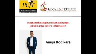 Program the Single Product view Page & seller's Information | WEB Programming I | Java Institute