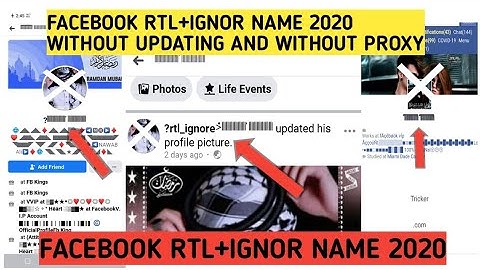 How to Make Rtl-Ignore Name Facebook Account by technical zubair