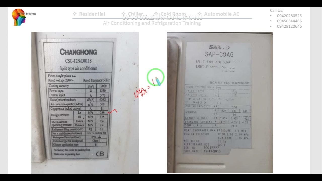 How to read a name plate of An Air Conditioner YouTube
