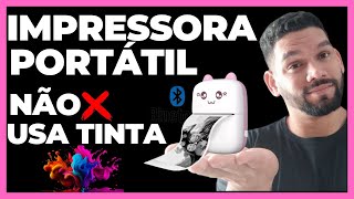 MINI IMPRESSORA TERMICA PORTATIL GATINHO / UNBOX E PASSO A PASSO / IMPRESSORA PORTATIL GATO