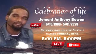 Celebration of life Service Jemont Anthony Bowen
