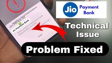 jio payment bank technical issue | jio payments bank something went wrong | unable to fetch