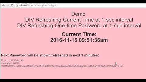 video demo div refreshing