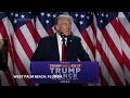 Trump claims a 'powerful mandate' in election night speech, calls for the nation to 'unite'