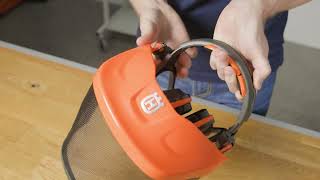 How to attach face shield to hearing protection