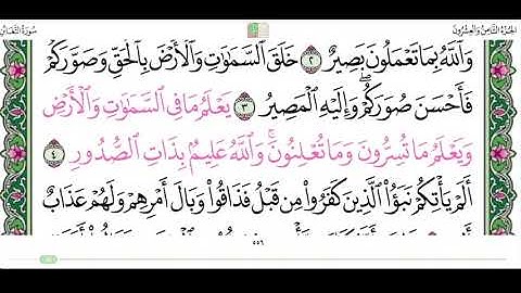 سورة التغابن من ٤ الى ٦ القارئ ابراهيم الاخضر