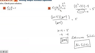 Algebra 2 - 8.2 Part 3: Solving Basic Rational Equations