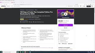 100 Days of Python Programming