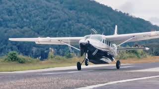 Sugapa Arrival Runway 09 With Cessna Grand Caravan