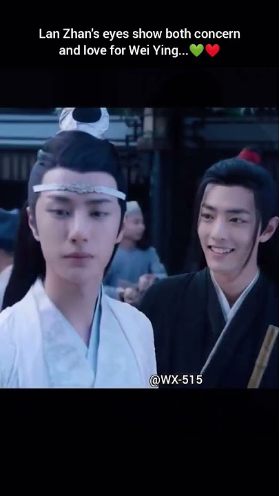 Lan Zhan's eyes show both concern and love for Wei Ying...💚❤#yizhan