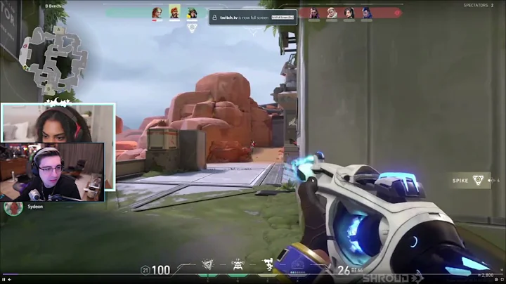 Shroud's Fastest Peek ever in Valorant (New Fracture Map)