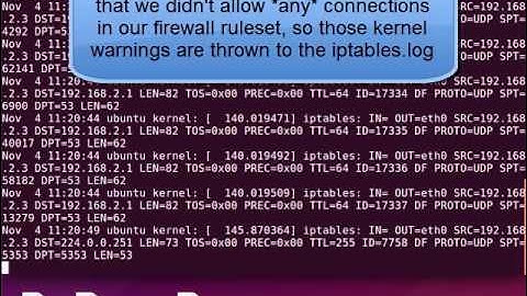Setting up iptables logging