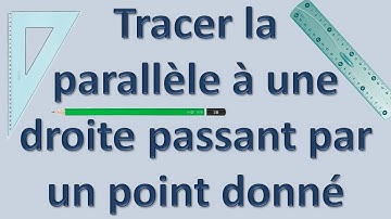 Tracer la parallèle à une droite passant par un point donné