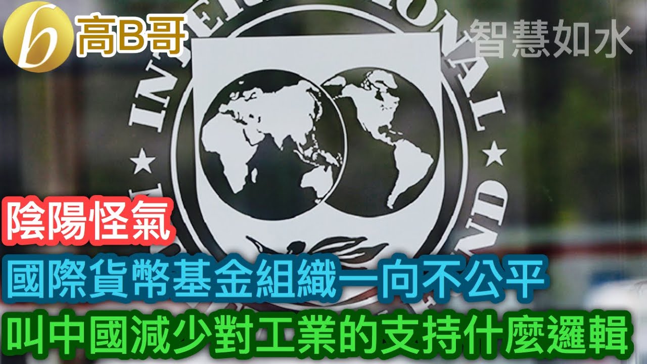 國際貨幣基金組織一向不公平 叫中國減少對工業的支持什麼邏輯［智慧如水 – 高B哥 GBG］