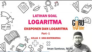 Video pembahasan soal tentang logaritma pada eksponen dan logaritma,
mapel matematika untuk kelas x sma. #gurur #kontenguruahli
#videopembelajaran #pe...