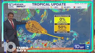Tracking the Tropics: New system has 50% chance of developing