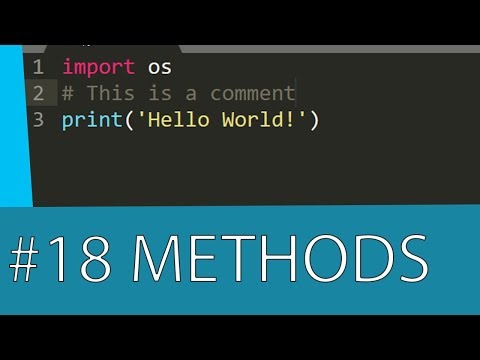 #18 PYTHON TUTORIAL - FUNCTIONS OR METHODS
