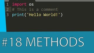 #18 PYTHON TUTORIAL - FUNCTIONS OR METHODS