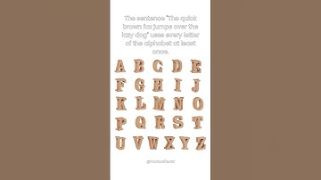 The Pangram Sentence - All Letters of the Alphabet