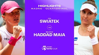 Iga Swiatek vs. Beatriz Haddad Maia | 2024 Madrid Quarterfinal | WTA Match Highlights screenshot 3