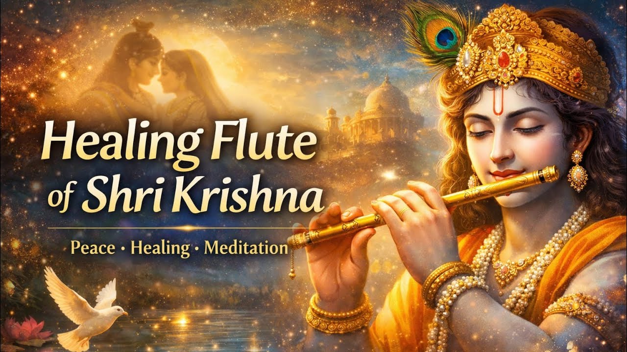 Shri Krishna Flute ,Divine Calm, Deep Peace& Soul Healing Music 🎶💙