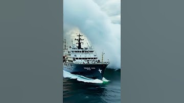 Massive Tidal Wave Chasing a Ship – Can It Survive?  #scaryocean #dangerouswaves #ship