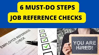 Get Hired! Do this Before and After Giving Job References