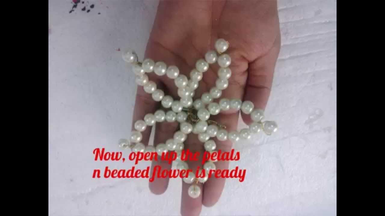 How To Make Flower With Beads And Wires DIY YouTube