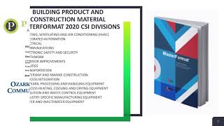 Design and Construction Process Part 2   CSI and MasterFormat
