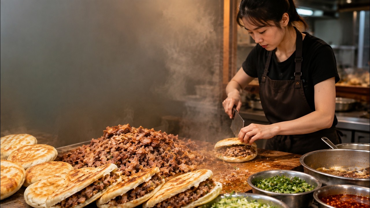 🔴 LIVE POV: Making Traditional Roujiamo | Chinese Street Food ASMR ...
