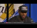 Rachel Nichols interviews LeBron James after the 2016 NBA Finals