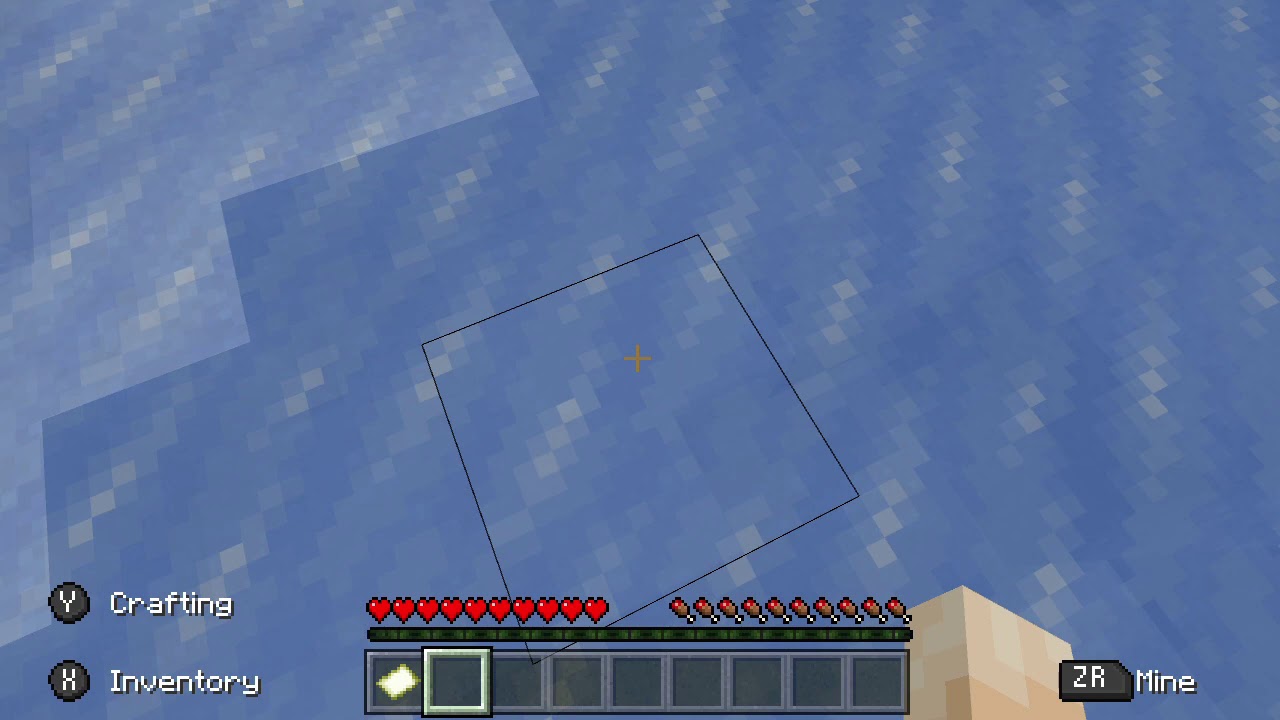 breaking ice on minecraft with my hand - YouTube