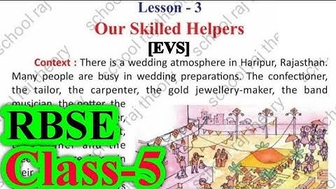 Our Skilled Helpers | Class 5 EVS Lesson 3 | RBSE | Question Answers | For English Medium #rbse #evs