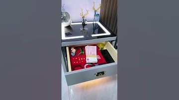 there are #products in the #window)] The #smart bedside #table with so many #functions is #really