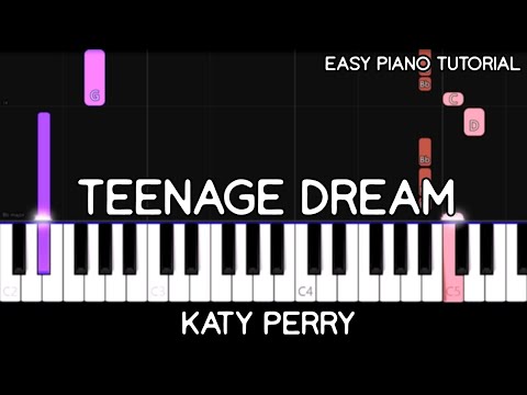 Katy Perry – Teenage Dream (Easy Piano Tutorial)